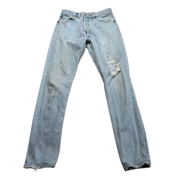 LEVIS X RE/DONE Distressed Redone Vintage Jeans Button Fly Women's Size 26 HR - Picture 1 of 16